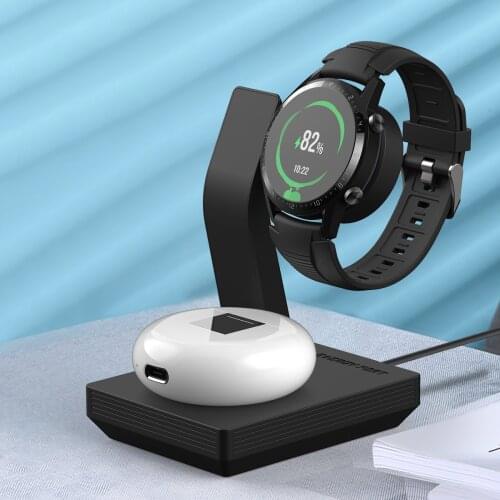 15W Wireless Smart watch Charging Dock Stand for Huawei GT 2 Honor GSPro Magic2 earphone 2 in 1 Charger