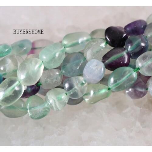 Loose Beads 6x7-8x11MM Natural Stone Green Fluorite Beads Fit Necklace Bracelet Earrings String 16" Free Shipping S076