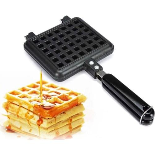 Household Waffle Bake Mold Kitchen Non-Stick Waffle Maker Gas Pan Mold Press Plate Cake Waffle Iron Waffle Bakeware Baking Tools