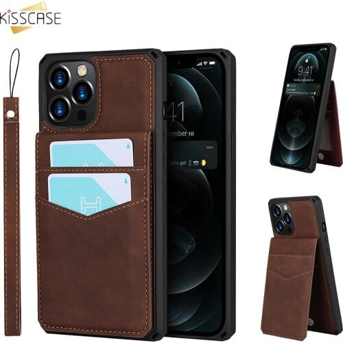 Kisscase Luxury Leather Wallet Case For iPhone 12 Mini 11 Pro X XS Max XR 7 8 Plus 2020 Holder Card Slots Flip Cover Stand Bag