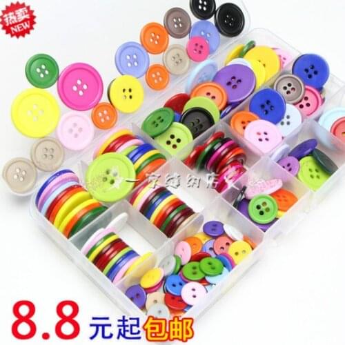 DIY 150PCS Multi Sizes Round Resin Mini Tiny Buttons Sewing Tools Decorative Button Scrapbooking Garment DIY Apparel Accessories