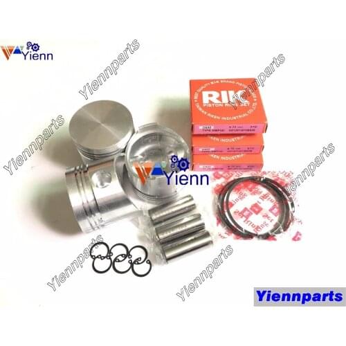 For Kubota D850 Piston 15956-21110 with Piston ring 15901-21050 B1550 Tractors B-40 diesel engine repair parts