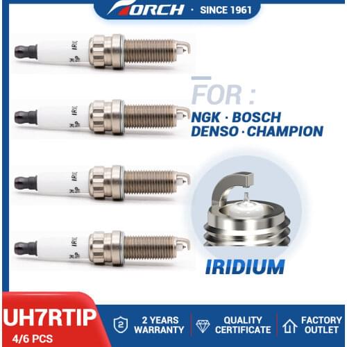 TORCH Iridium Platinum Spark Plug UH7RTIP Compatible With Automobiles DONGFENG BMW Glow Plugs For NGK PLZKBR7B8DG Champion 4/6PC