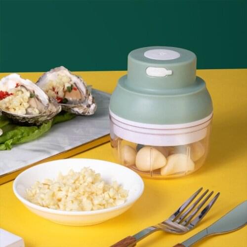 Electric Garlic Masher Mini USB Charging Crusher Chopper Pepper Chili Vegetable Nuts Meat Grinder Blender 19QE