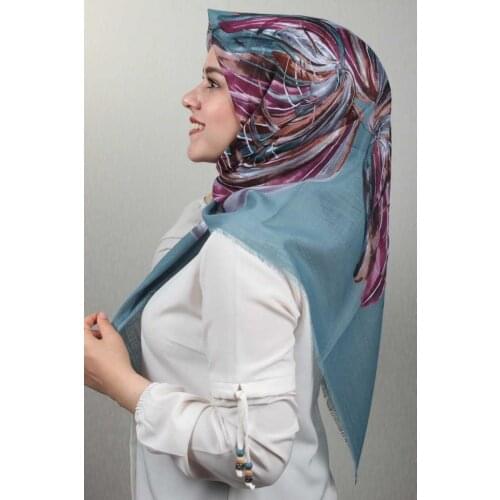 ERİPEK PATTERNED LINEN FLAMLI SCARF-PATTERN-12-RENK-14
