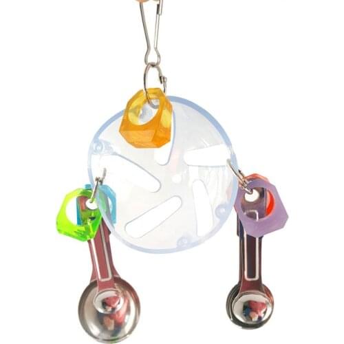 Parrot Spoon Toy Bite Resistant Parrot Hanging Toy Bird Cage Toy Bird Chewing Toy For Hamster Bird Parrot Pet Supplies