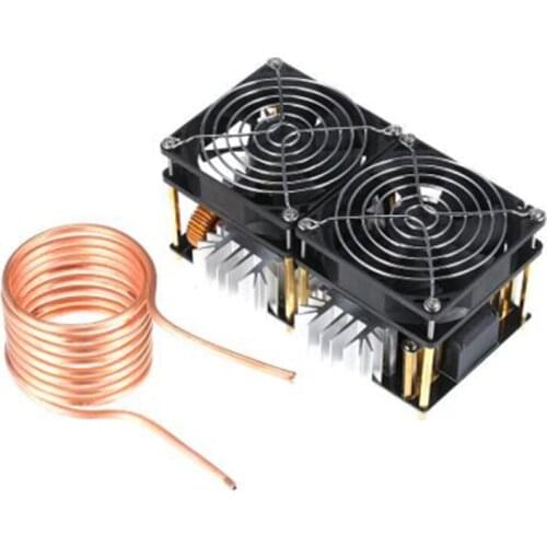1800W 40A ZVS Induction Heating Board Module Flyback Driver Heater+48V Coil+Dual fan with copper tube