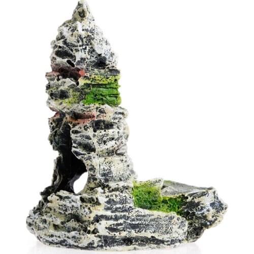 Artificial Rockery Resin Ornament Hiding Cave for Aquarium Fish Tank Landscaping Decoration Accessories