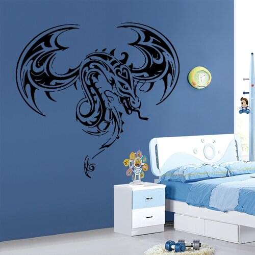 Exquisite Dragon Wall Sticker For Boys Room Decoration Accessories Sticker Mural Vinyl Wallpaper Home Decor Wall Decals