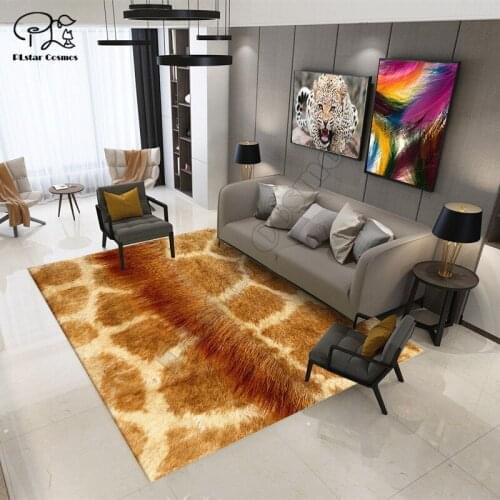 Tiger cow snake Anti-Skid Area Floor Mat 3D Rug Non-slip Mat Dining Room Living Room Soft Child Bedroom Mat Carpet 04
