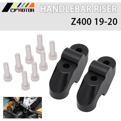 Motorcycle Handlebar Riser Up Backs Moves Bracket Kit Handle Bar Riser Mount Clamp For KAWASAKI Z400 Z 400 2019 2020