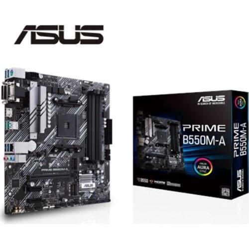 NEW For ASUS PRIME B550M-A Motherboard Socket AM4 DDR4 M.2 nvme ssd For AMD B550 Original Desktop Mainboard