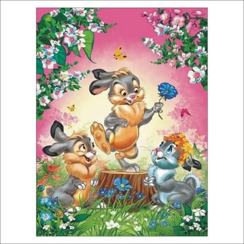 Three squirrels cartoon diamond embroidery 5D DIY diamond wall stickers mosaic home decoration embroidery crafts T247