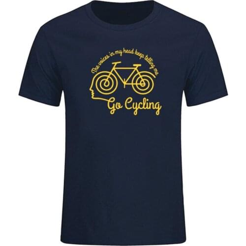 Voices In My Head Cyclinger MENS RLTW Summer Casual T-SHIRT Tee Cycle Cyclinger Bicycle Birthday Basic Models Print T Shirt