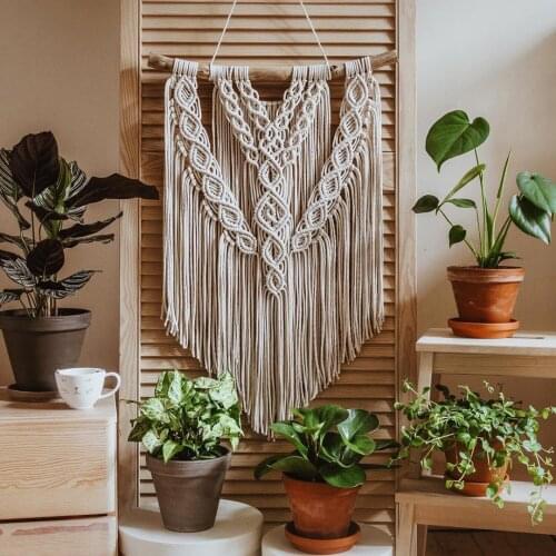 Nordic Macrame Wall Tapestry Mexican Home Decoration Wall Hanging Boho Decor Macrame Room Decor Aesthetic