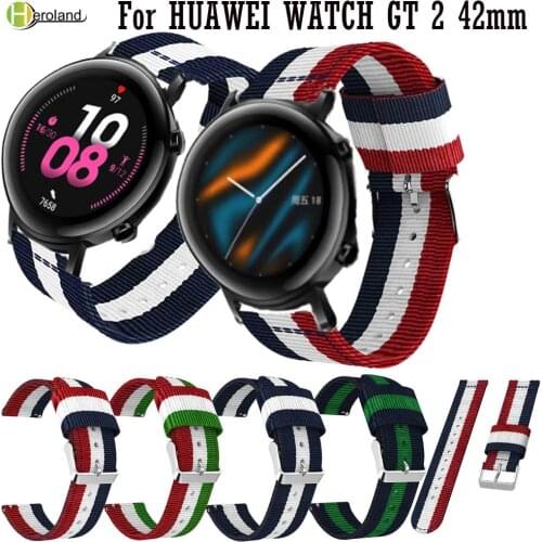 22mm 20mm nylon watch Strap For Huawei Watch GT GT2 46mm / 42mm sport smart WatchBand Wristband for Samsung Galaxy watch active2