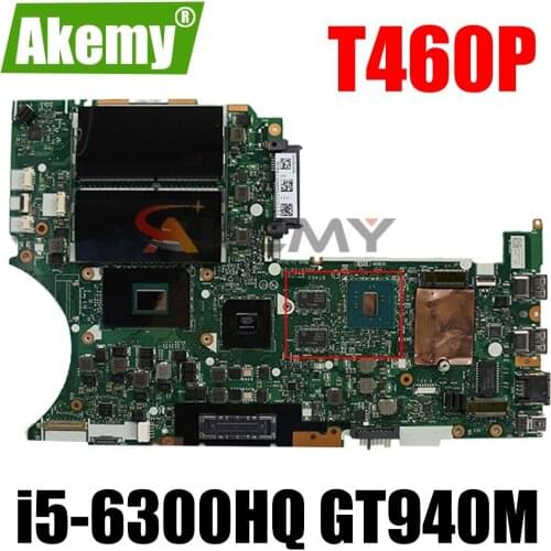 New MB For Lenovo Thinkpad T460P notebook motherboard BT463 NM-A611 with CPU i5-6300HQ GPU GT940M FRU 01AV997