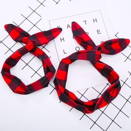 6 Kinds 2 Sizes Dots Floral Plaid Cloth Hairbands Headbands Hairwear Turban for Mother & Kids Women Hair Accessories