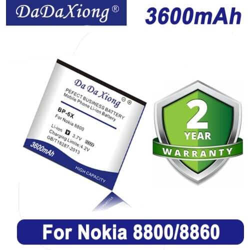 DaDaXiong Original 3600mAh BP-6X BL-5X For Nokia 8800 8860 8800 Sirocco N73i 8801 886 8800s Etc+in Stock