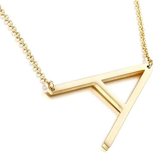Elegant Fashion Women Necklace 26 English Letter Pendant Chain Alloy Necklace Choker Party Jewelry Gift Womans accesories