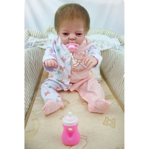55cm Full Body Silicone Girl Bebe Reborn Doll Kids Toys Lifelike Newborn Girl Babies Doll Birthday Gift Bathe Toy Brinquedos Hot
