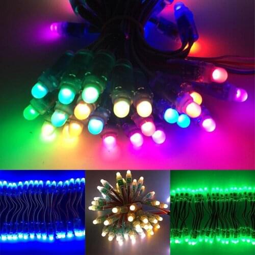 Promotion!!!WS2811 DC5V 50nodes addressable LED pixel string node;IP68 rated;3inch(7.6cm)spacing;24AWG wire,;RGB full color