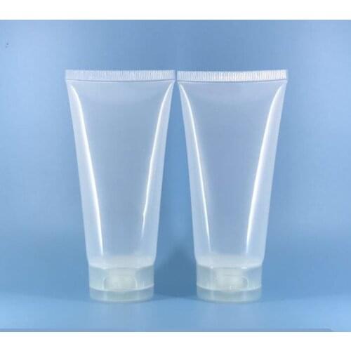 300pcs empty 80ml lotion transparent plastic soft tube for cosmetic skin care cream packaging,80g squeeze container bottles