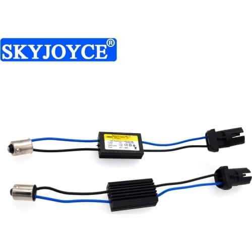 SKYJOYCE 2PCS BA9S To W5W LED Warning Canceller Decoder 12V Car LED Lamp Bulb NO Canbus OCB Error Load Resistor Wiring Adapter