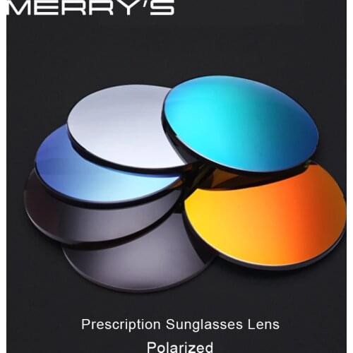 MERRYS Polarized Series 1.56 1.61 1.67 Prescription CR-39 Resin Aspheric Glasses Lenses Myopia Sunglasses Lens Coating UV400