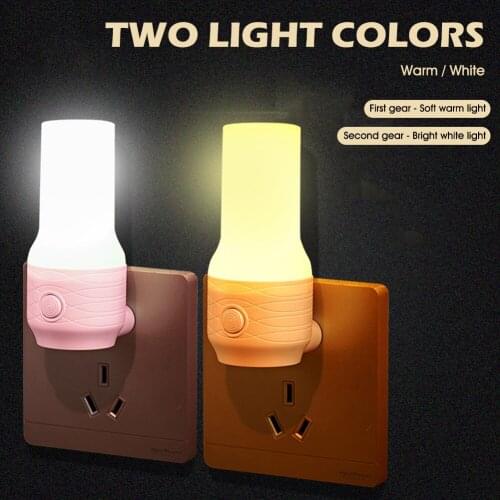 LED Night Light Adjustable Brightness US Plug In Dimmable Wall Sleep Lights for Bedroom Living Room Nursery Room Office Kitchen