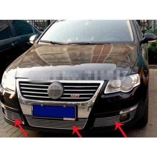 High quality stainless steel Front Grille Around Trim Racing Grills Trim Fit For PASSAT B6 2006-2010