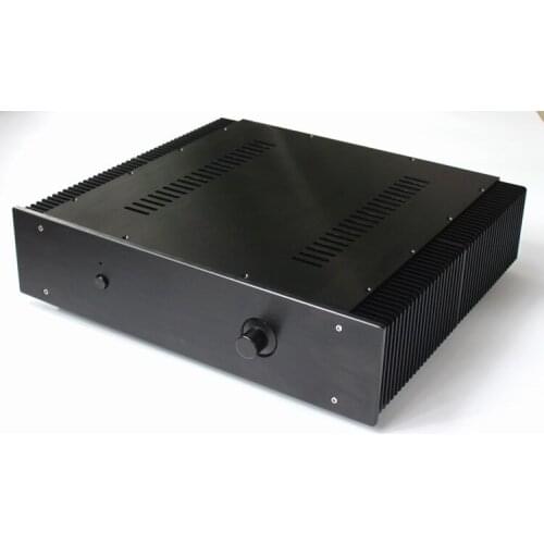 WA43 Blak Full aluminum amplifier chassis / Pre-amplifier / Class A amplifier/ AMP Enclosure / case / DIY box (463*113*430mm)