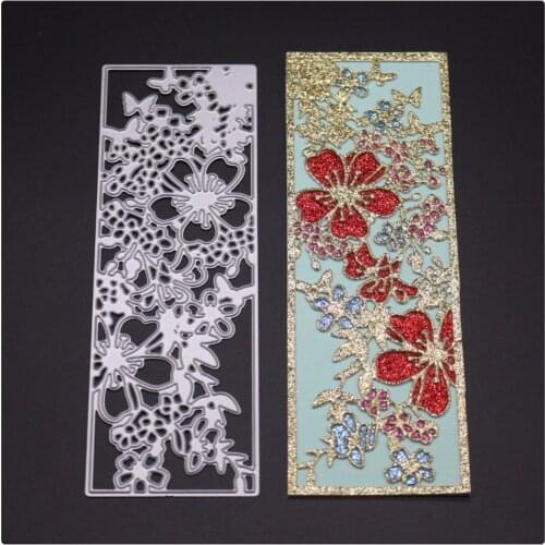 YINISE Flower Background Cut Metal Cutting Dies For Scrapbooking Stencils DIY Album Cards Decoration Embossing Folder Die Cuts