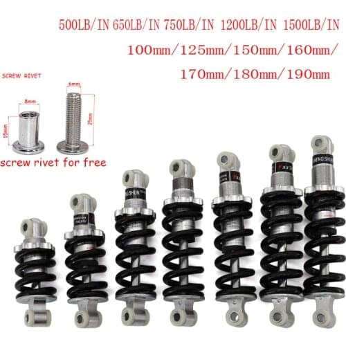100MM 150MM180MM 200MM 750LB 1000LB Rear Shock Absorber Damping for 47CC 49CC Minimoto ATV Scooter Mini Pocket Bike Suspension