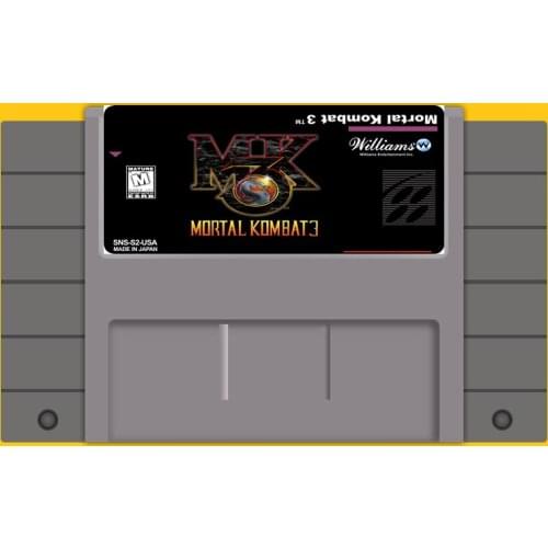 MK 3 16 bit Big Gray Game Card For USA NTSC Game Player