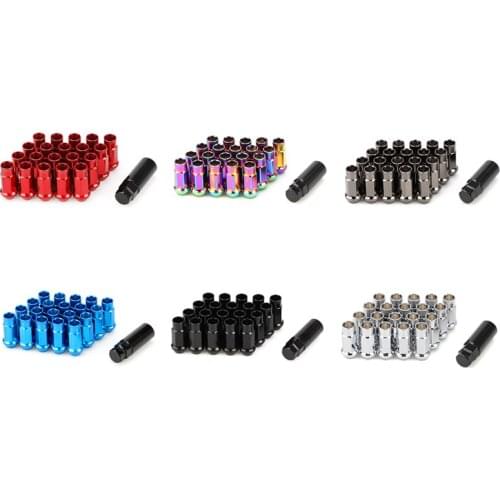 20PCS Steel Car Modification Wheel Nuts Lug Nuts Bolts M12X1.5 M12X12.5 for Chevrolet Hyundai Mitsubishi Acura Mazda