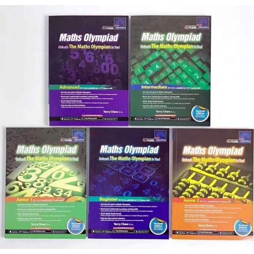 5 books/set SAP Maths Olympiad Grade 1-6 Mathematical Thinking Training Exercises workbook English math problems textbook