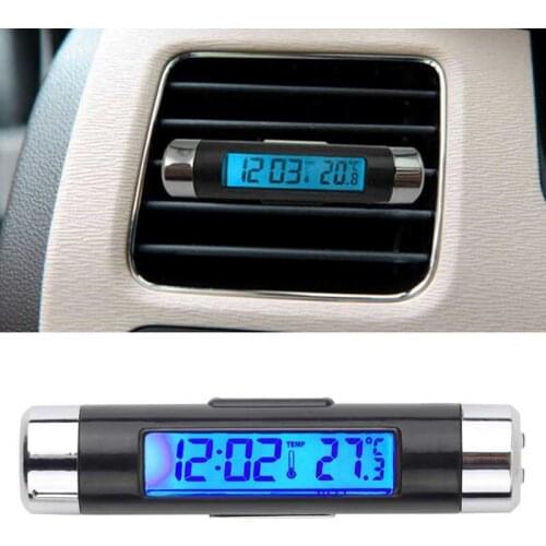 Car Digital LCD Clock Thermometer For suzuki ignis swift alto grand vitara sx4 jimny kizashi Ertiga Edcudo Mudguards Fender