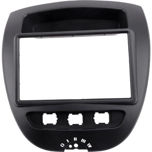 Car 2Din Radio Stereo Fascia Panel Frame Fit for Peugeot 107 Citroen C1 Toyota Aygo 2005 2006 2007 2008 2009 2010 2011 2012-2014