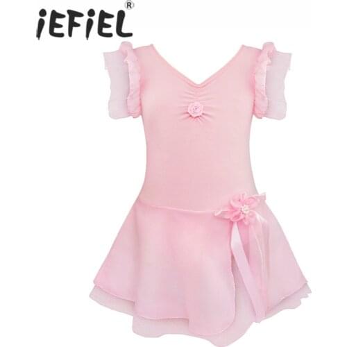 Girls Ballet Dresses Kids Gymnastics Leotard Tutu Dancing Costumes Ballet Skirt for Kids Dancewear Dress Professional Ballerina