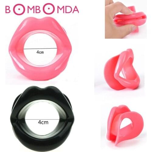 BDSM Blowjob Toys Sexy Lips Rubber Mouth Gag Open Fixation Mouth Stuffed Oral Bondage Toys Erotic Tame Tease Games For Women Men