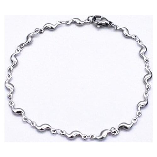 2pcs/lot 20cm Length Fashion 316 Stainless Steel Bracelet Handmade Personalized Bracelet Jewelry