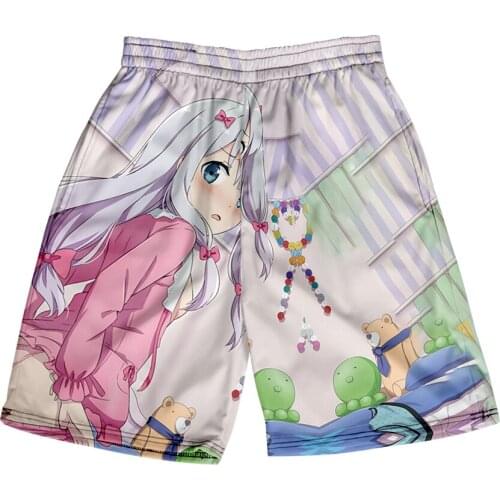 BSLNXNMA Eromanga Sensei Kawaii 3D print Summer Mens Recreational style shorts Harajuku Leisure style Beach Shorts