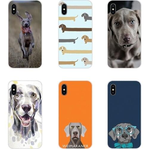 Weimaraner dog art puppy Accessories Phone Shell Covers For Samsung Galaxy S4 S5 MINI S6 S7 edge S8 S9 S10 Plus Note 3 4 5 8 9