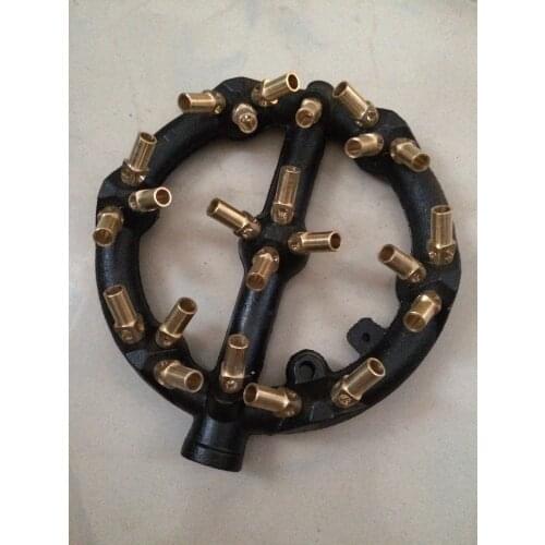 Supper quality Cast iron 23 nozzles gas jet tips burner for kitchen cooking propane jet burner with brass orifice lpg &lng