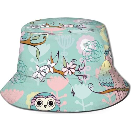 CINESSD 2021 New Fishermans Hat Unisex Fashion Bob Cap With Owl Hip Hop Gorros Panama Windproof outdoor Bucket Hat