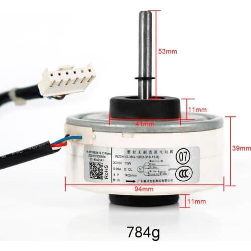 Air conditioning motor DC brushless motor WZDK13-38G-1(RD-310-13-8) fan motor Air Conditioner Parts no new is old