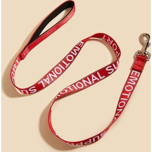 Emotional Support Animal Leash | Durable | Neoprene Padded Handle | Printed in Large Letters on Both Sides of Leash, 4ft