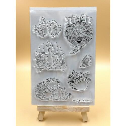 Hedgehog cat Transparent Clear Silicone Stamp/Seal for DIY scrapbooking/photo album Decorative clear stamp sheets