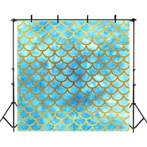 Under Sea Mermaid Backdrop Blue Mermaid Scales Tail Photography Background Mermaid Theme Party Banner Event Decoration Backdrops